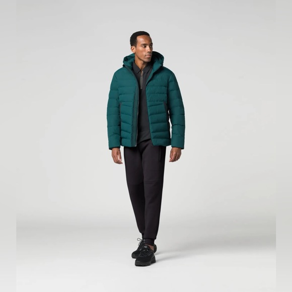 NWT $550 Porsche Design Warm Padded Quilted Down Jacket Small Varsity Green S - Picture 8 of 13